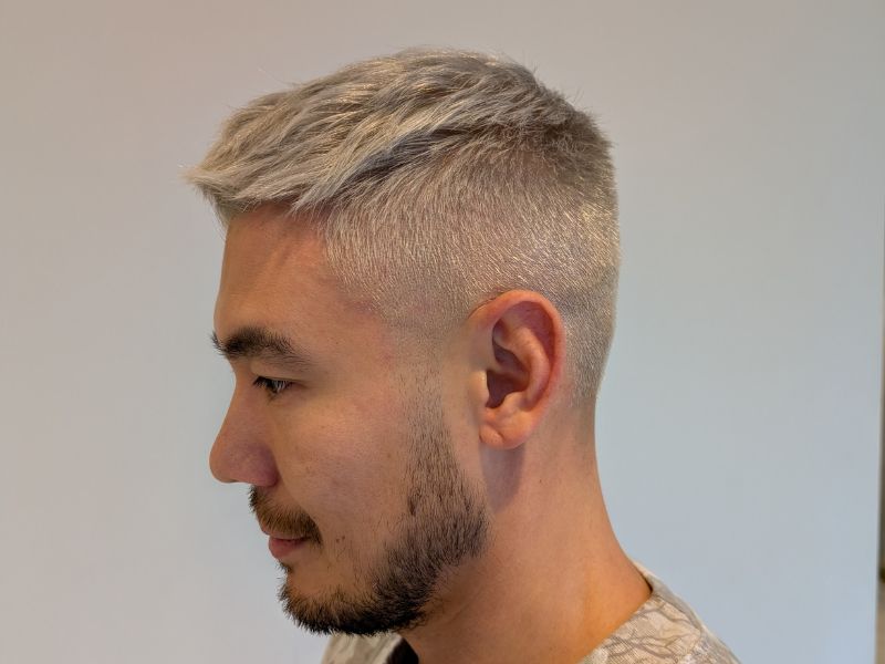 mens bleach done in toronto downtown by MANO barbers hair experts